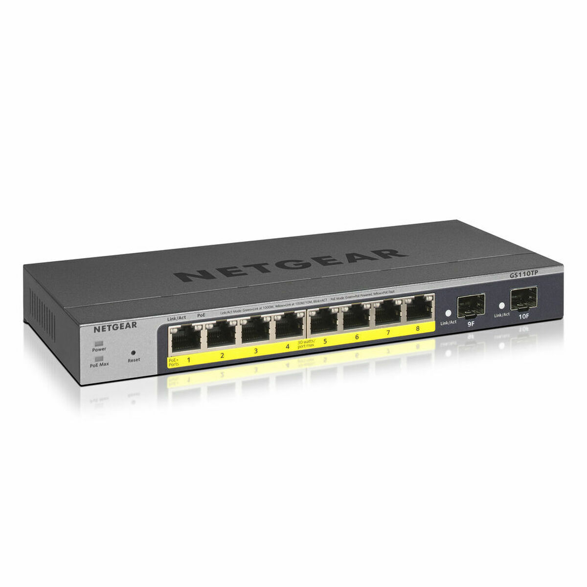 Switch Netgear GS110TP-300EUS       Černý